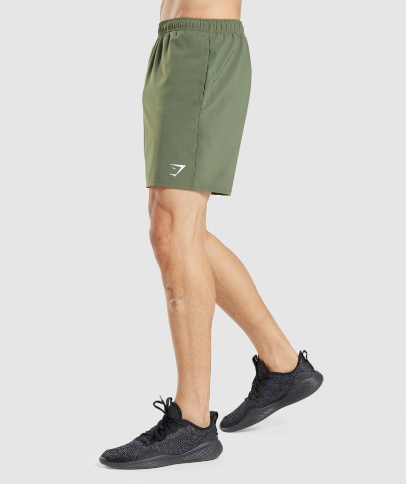 Men's Gymshark Arrival Shorts Olive | CA 87A0D3